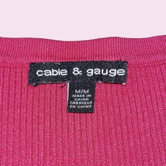 Y2K Pink Ribbed Tank Top High Neck Stretchy Cute Cropped Womens Size Medium - Picture 3 of 3